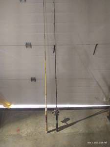 lot 128 image: (2) Fishing Rods & (1) Reel