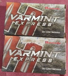 lot 131 image: (2) Hornady 22-250 Ammunition Boxes