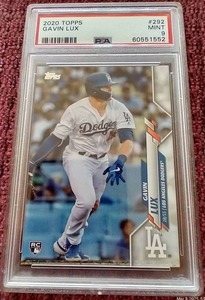 lot 200 image: 2020 Topps Gavin Lux Rookie Card - PSA 9