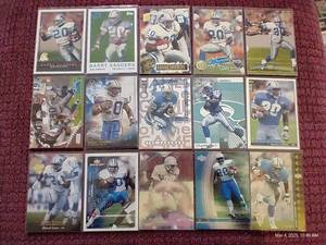 lot 216 image: (15) Barry Sanders Cards