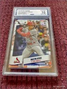 lot 218 image: 2024 Topps Big League Masyn Winn Rookie Card - CCG 10