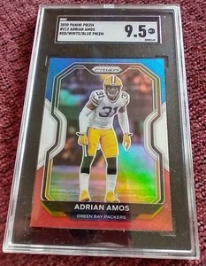 lot 236 image: 2020 Prizm Adrian Amos RedWhiteBlue Prizm Card - SGC 9.5