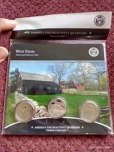 lot 248 image: America the Beautiful Weir Farms Quarter Set