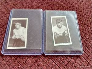 lot 252 image: (2) 1938 Churchmans Boxing Personalities Cards