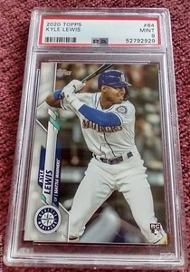 lot 269 image: 2020 Topps Kyle Lewis Rookie Card - PSA 9
