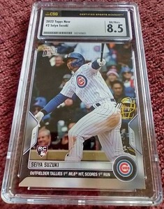 lot 273 image: 2022 Topps Now Seiya Suzuki Rookie Card - CSG 8.5