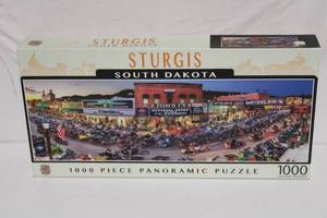 lot 5 image: Sturgis South Dakota 1000 Piece Panoramic Jigsaw Puzzle