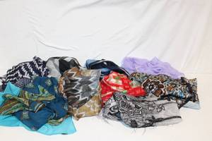 lot 9 image: Assorted Collection of Fashion Scarves