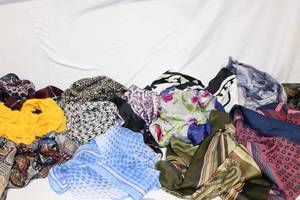 lot 14 image: Assorted Collection of 10 Fashion Scarves in Various Designs