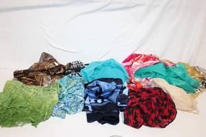 lot 15 image: Collection of 10 Assorted Fashion Scarves and Wraps