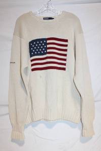 lot 21 image: Polo Ralph Lauren American Flag Sweater Large