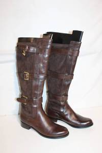lot A-22 image: Cole Haan Womens Air Avalon Tall Boots in Dark Chocolate, Size 8.5B
