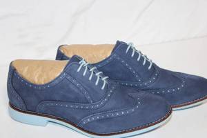 lot A-33 image: Cole Haan Gramercy Oxford Shoes in Blue Nubuck Size 8.5B