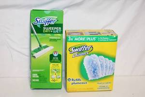 lot 85 image: Swiffer Sweeper Dry  Wet Kit with 16 Duster Refills