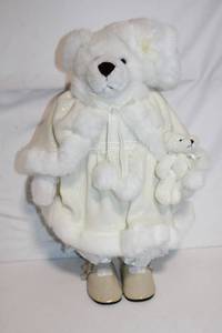 lot 130 image: Adorable White Teddy Bear with Matching Small Plush