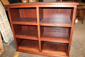 lot 160 image: Wooden Bookshelf with Four Shelves