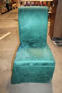 lot 166 image: Green Suede Dining Room Chair