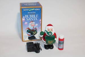 lot 197 image: Santas Action World Christmas Bubble Santa with Accessories