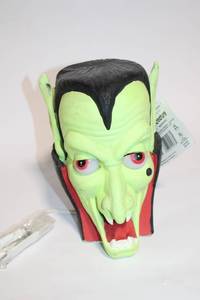 lot 199 image: Vintage Dracula Animatronic Halloween Prop with Light-Up Eyes