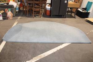 lot 204 image: Large Half-Moon Blue Carpet Rug