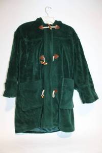 lot A-205 image: Mulberry Street Medium Green Fleece Coat with Hood