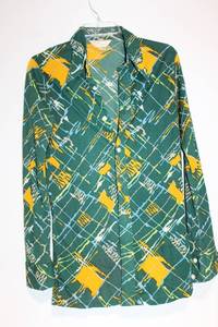 lot 211 image: Vintage Don Giovanni California Long-Sleeve Shirt with Abstract Pattern