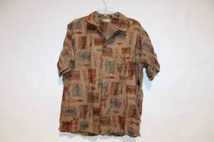 lot 220 image: Vintage Hawaiian Shirt with Abstract Design