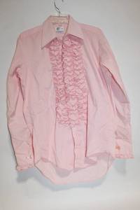 lot 276 image: After Six Pink Ruffled Dress Shirt, M4 Size