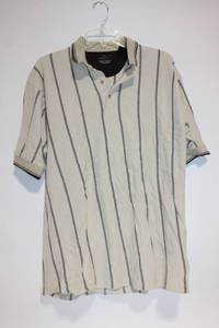 lot 416 image: Greg Norman Collection Striped Polo Shirt - Size Medium