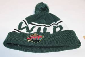 lot 428 image: Minnesota Wild Fan Favorite NHL Knit Beanie with Pom