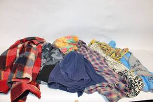 lot 431 image: Collection of XL Clothing Including Plaid Jacket, Shirts, and T-Shirts