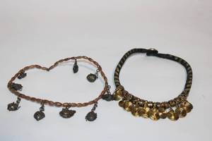 lot 446 image: Set of 2 Vintage Beaded Necklaces with Metal Charms