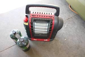 lot 24 image: Mr. Heater Buddy Portable Propane Heater with 2 Propane Tanks