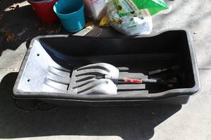 lot 61 image: Heavy-Duty Snow Sled with Shovel