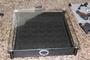 lot 71 image: Glass Top Coin Display Case with Pull-Out Drawer