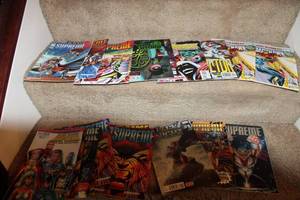 lot 89 image: Collection of 20 Assorted Comic Books Featuring Supreme, Black Knight, and More