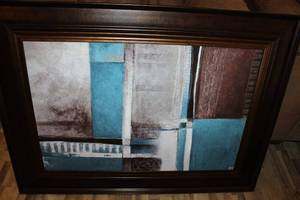 lot 106 image: Abstract Modern Framed Painting Signed by Artist