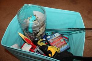 lot 149 image: Collection of Toy Figures and Adventure Accessories in Box