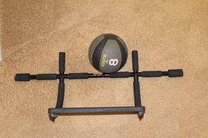 lot 177 image: Exercise Set with Ignite Sport 8lb Medicine Ball and Doorway Pull-Up Bar