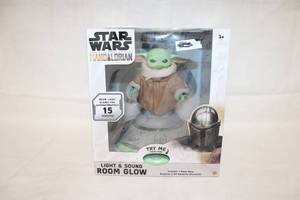 lot 4 image: Star Wars Mandalorian Light & Sound Room Glow - Baby Yoda
