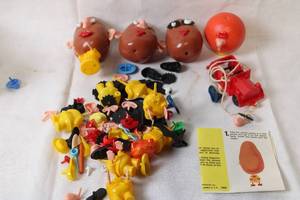 lot A-56 image: 1972 Mr. and Mrs. Potato Head Toy Set with Accessories