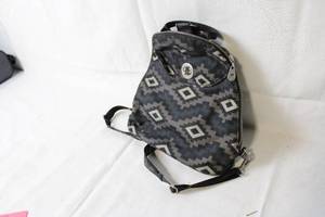 lot 91 image: Geometric Pattern Backpack with Zip Closure