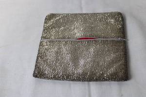 lot 98 image: Vintage Moyna Beaded Evening Clutch with Pink Satin Lining