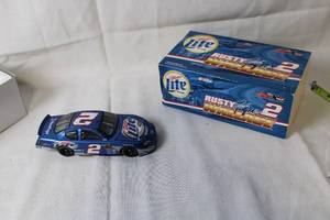 lot 106 image: Miller Lite Rusty Wallace No. 2 Die-cast Model Car with Original Box