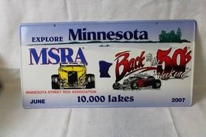 lot 108 image: Minnesota Street Rod Association 2007 License Plate
