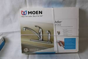 lot 110 image: Moen Adler 87203 Chrome Kitchen Faucet with Side Sprayer