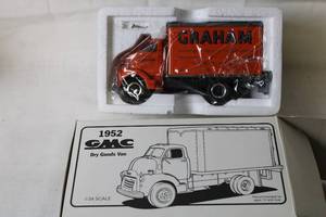 lot 182 image: 1952 GMC Dry Goods Van Model, 134 Scale Diecast