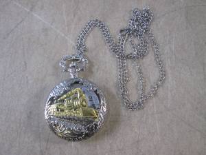 (CNTR) Train Design Pocket Watch...