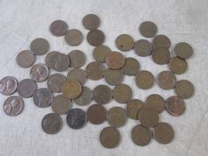 (FS) 48 Wheat Pennies Mix of Teens,...