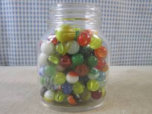 (EC1) Jar of Assorted Marbles...